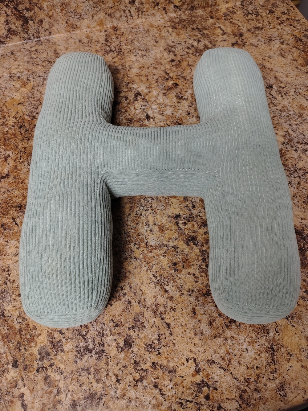 Sage Green "H" Pillow